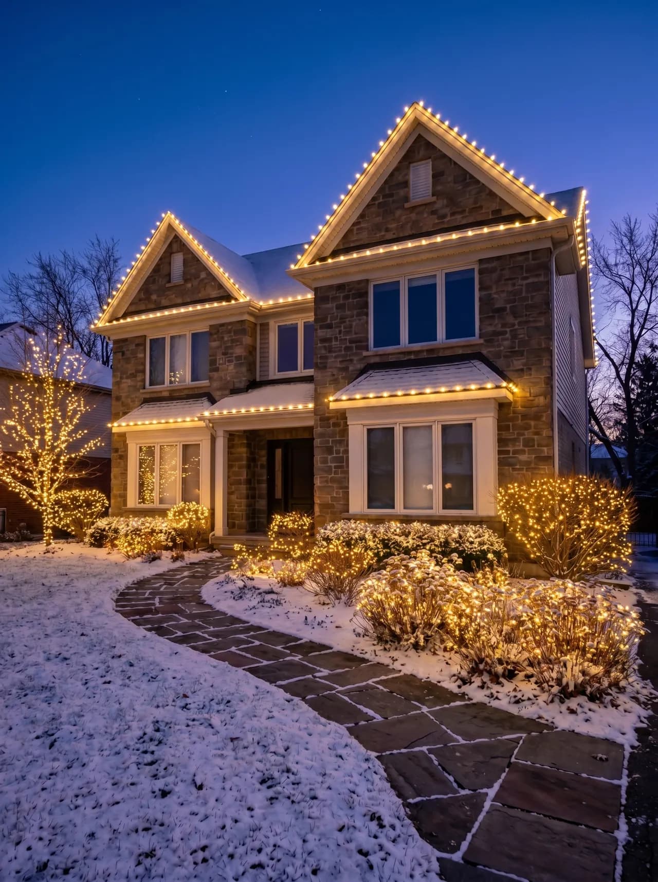 Home glowing with North Crown lighting